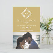 出芽エレガント偽金ゴールドフローラリースイニシャル (スタンド正面)