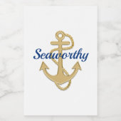 出荷いかり航海の結婚式の引き出物ボトルラベル ワインラベル (シングルラベル)