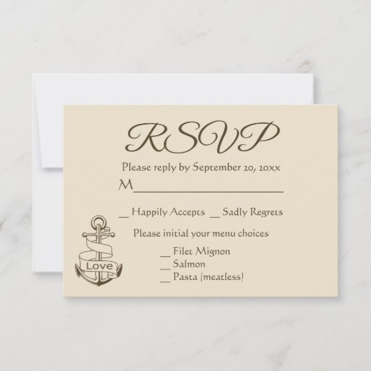 出荷いかり航海のTan RSVP Brown Weding Party (正面)