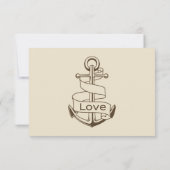 出荷いかり航海のTan RSVP Brown Weding Party (裏面)