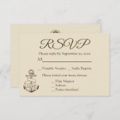 出荷いかり航海のTan RSVP Brown Weding Party (正面/裏面)