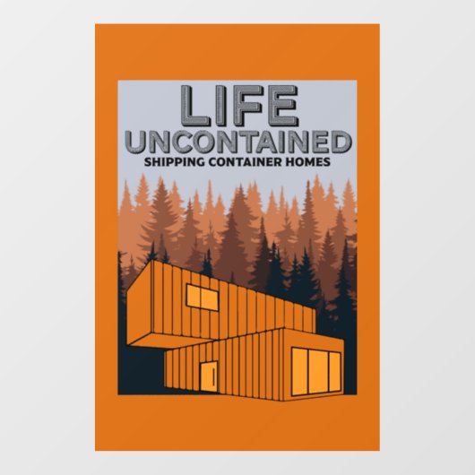 出荷コンテナホームリビング ウィンドウサイン (シート)