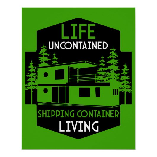 出荷コンテナホームリビング ポスター (正面)