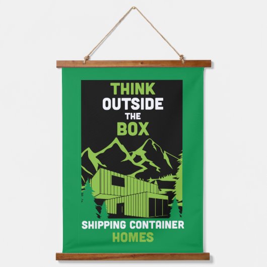 出荷コンテナホームリビング 吊り下げ型タペストリー (正面)