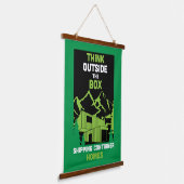 出荷コンテナホームリビング 吊り下げ型タペストリー (傾斜あり)