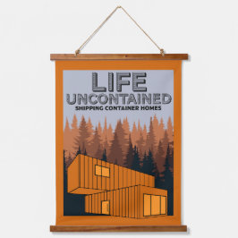 出荷コンテナホームリビング 吊り下げ型タペストリー