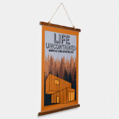 出荷コンテナホームリビング 吊り下げ型タペストリー (傾斜あり)