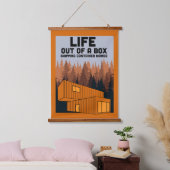 出荷コンテナホームリビング 吊り下げ型タペストリー (寝室)