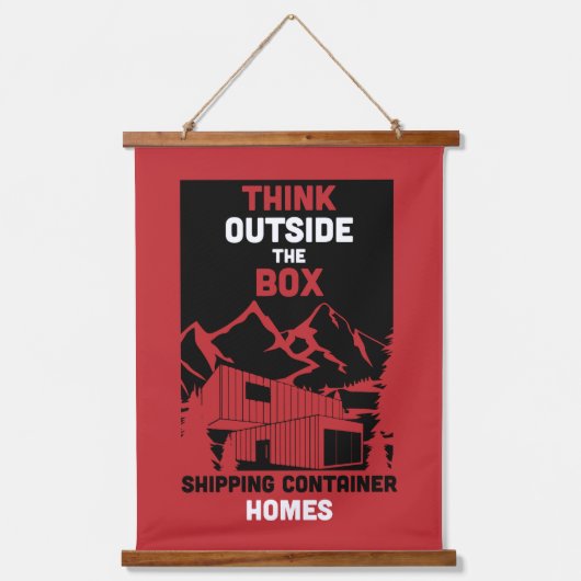 出荷コンテナホームリビング 吊り下げ型タペストリー (正面)