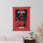 出荷コンテナホームリビング 吊り下げ型タペストリー (寝室)