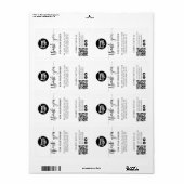 出荷コードロゴQRパッケージホワイトボックスシールラベル ラベル (フルシート)