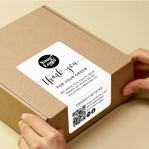 出荷コードロゴQRパッケージホワイトボックスシールラベル ラベル