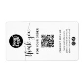 出荷パッケージQRコードロゴホワイトボックスシールラベル ラベル (正面)