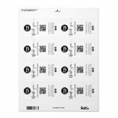 出荷パッケージQRコードロゴホワイトボックスシールラベル ラベル (フルシート)