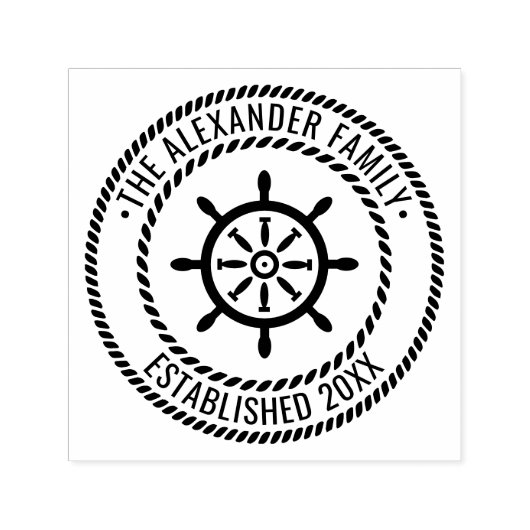 出荷ホイールファミリ名日付設定ロープフレーム セルフインキングスタンプ (デザイン)