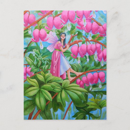 出血しているハート妖精 ポストカード (正面)