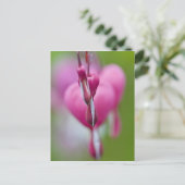 出血の劇的な色と形ハート ポストカード (スタンド正面)