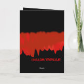 出血の頭脳挨拶カード カード (裏面)