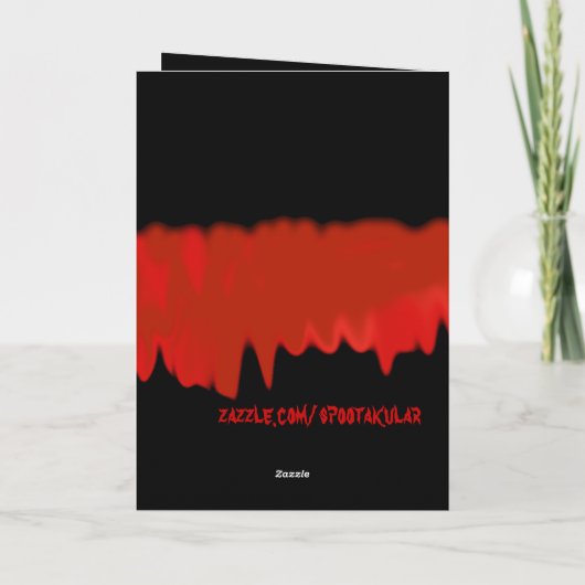 出血の頭脳挨拶カード カード (裏面)