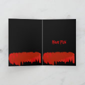 出血の頭脳挨拶カード カード (内部)