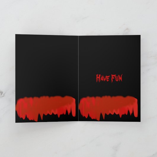 出血の頭脳挨拶カード カード (内部)