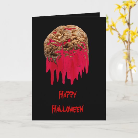 出血の頭脳挨拶カード カード (黄色い花)