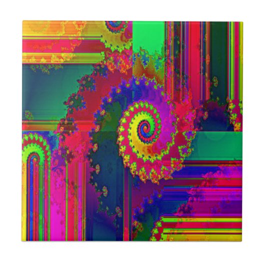 出血はフラクタルを着色します タイル (正面)