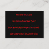 出血は上がりました 名刺 (裏面)