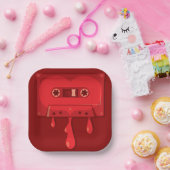 出血オーディオカセット ペーパープレート (パーティー)