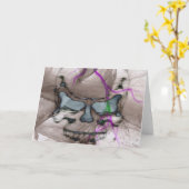 出血スカル カード (黄色い花)