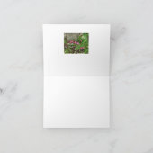 出血ハートが茎からぶら下がっている カード (内部)