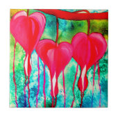 出血ハートの花芸 タイル (正面)