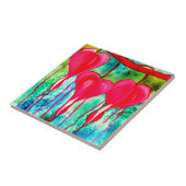 出血ハートの花芸 タイル (側面)