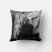 出血ハートパーソナライズされた花 クッション (裏面)