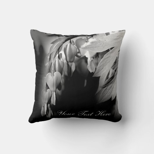 出血ハートパーソナライズされた花 クッション (裏面)