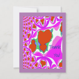 出血ハートフラクタル平サンキューカード サンキューカード