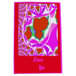 出血ハートフラクタル抱き枕 ミディアムペーパーバッグ