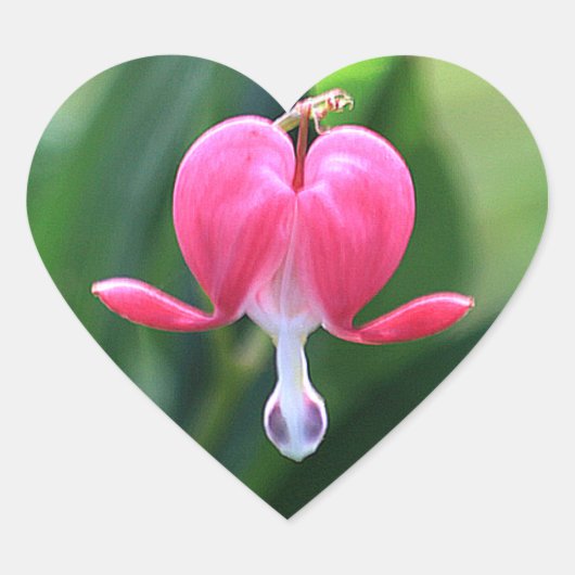 出血ハートフラワー封筒用シールシール ハートシール (正面)