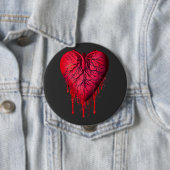 出血ハートラブハートブレイク超現実美術 缶バッジ (インサイチュ)