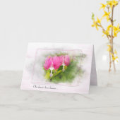 出血ハート共感カード カード (黄色い花)