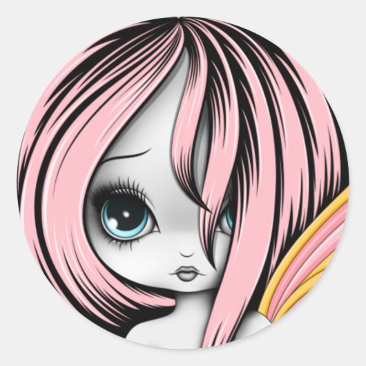 出血ハート妖精シール4 ラウンドシール (正面)