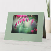 出血ハート悔やみや弔慰 カード (裏面)