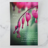 出血ハート悔やみや弔慰 カード (内部)