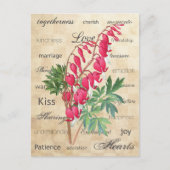 出血ハート植物性ラブタイポグラフィ ポストカード (正面)