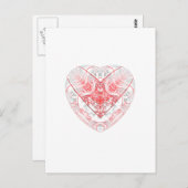 出血ハート白 ポストカード (正面/裏面)
