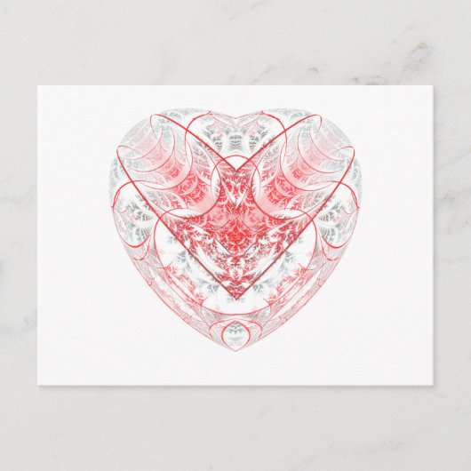 出血ハート白 ポストカード (正面)