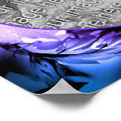 出血ハート花フレーム自分の写真を追加 ポスター (角)