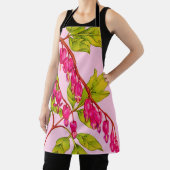 出血ハート花プリント エプロン (インサイチュ)