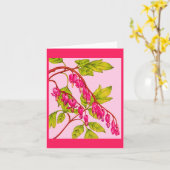 出血ハート花 カード (黄色い花)