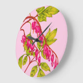 出血ハート花 ラージ壁時計 (傾斜)